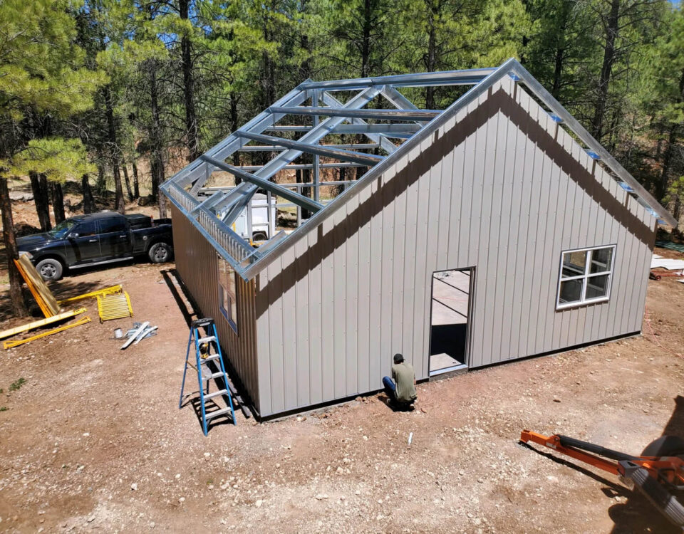 Different types of galvanized steel cabins in Surprise, Arizona showcasing durability and modern designs