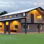 Modern galvanized steel barndominiums in Marana, Arizona, showcasing durable design and rural charm