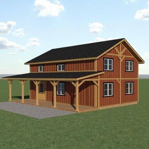 View affordable small barndominium house plans perfect for efficient rural living.