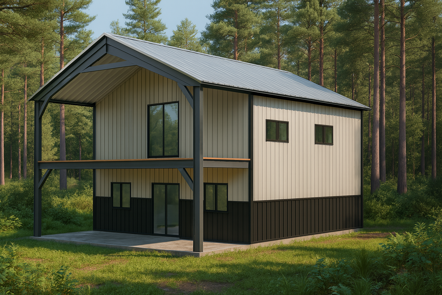 30-x-30-gable-2-story-front-porch-barndominium-2