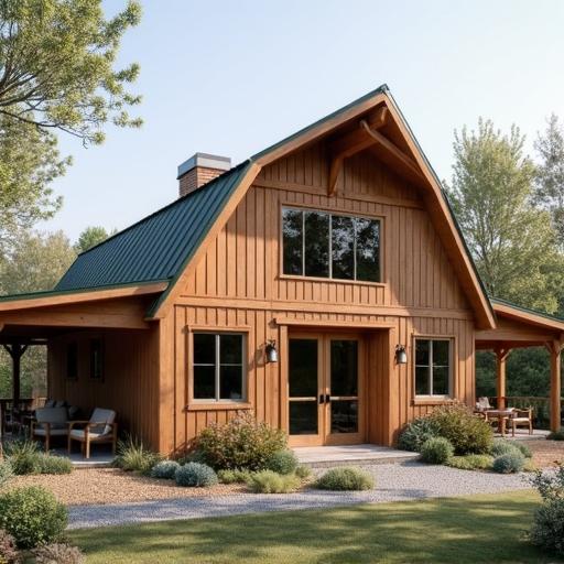 Interior view of customizable barndominium shell kits featuring open floor plans and natural light