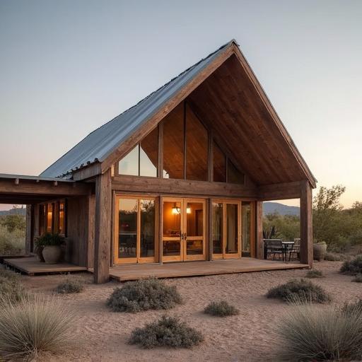 Cozy off grid barndominium in Arizona showcasing sustainable living and rustic charm