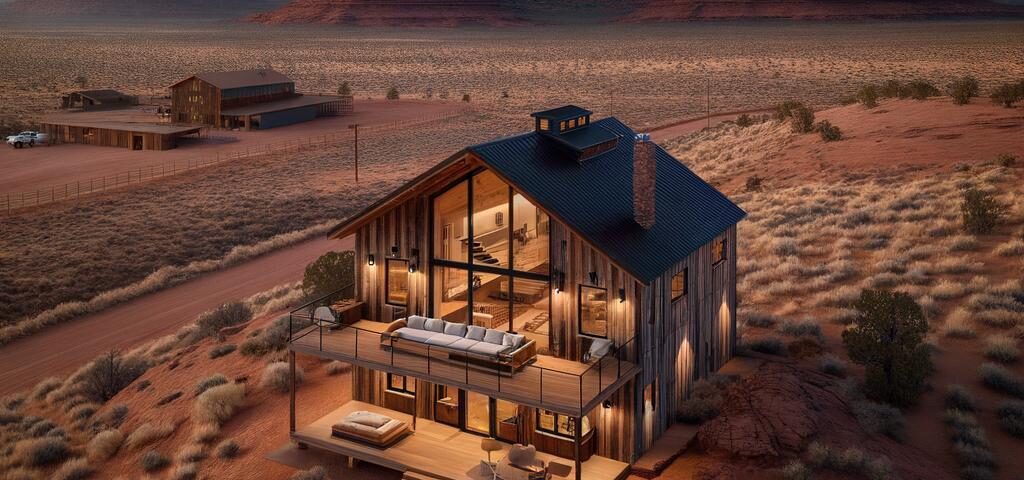 Beautifully designed 2 bedroom barndominium Arizona with rustic charm and modern amenities.