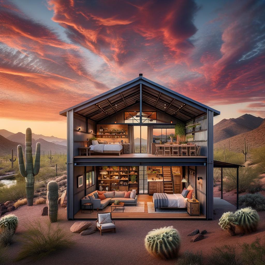 Spacious 2 bedroom barndominium Arizona, perfect for comfortable living and unique farmhouse style.