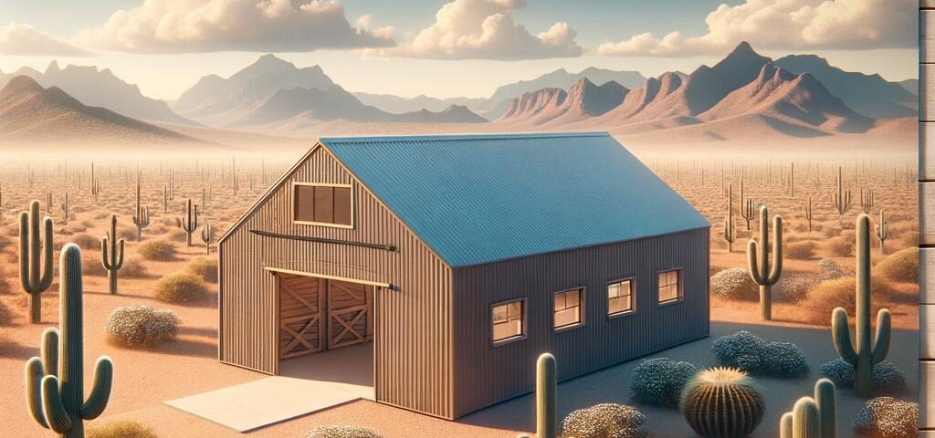 Explore affordable barndominium Arizona designs showcasing modern living in a rustic setting.