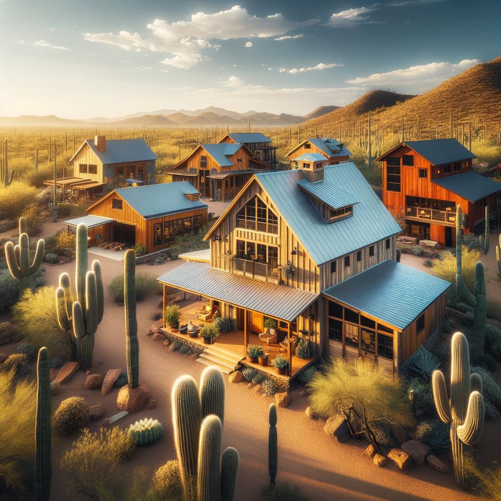 An elegant ARIZONA BARN HOME showcasing rustic charm and modern design in a beautiful setting.