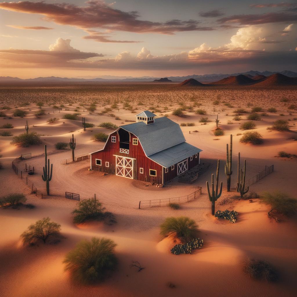 Interior view of an Arizona barndo highlighting modern design with spacious living areas and natural light