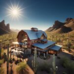 Exterior view of an Arizona barndominium showcasing its rustic charm and modern design.