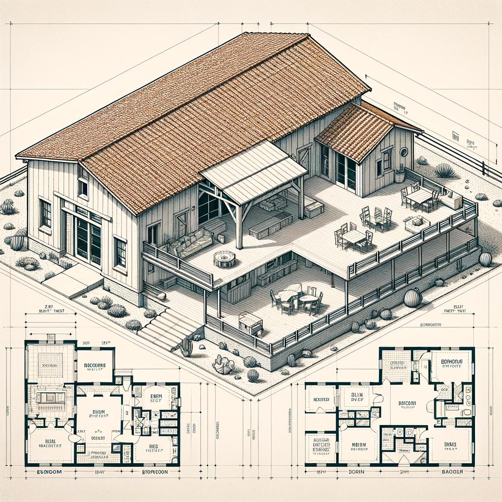 Discover unique Arizona barndominium floor plans tailored for functional living and stunning rural views