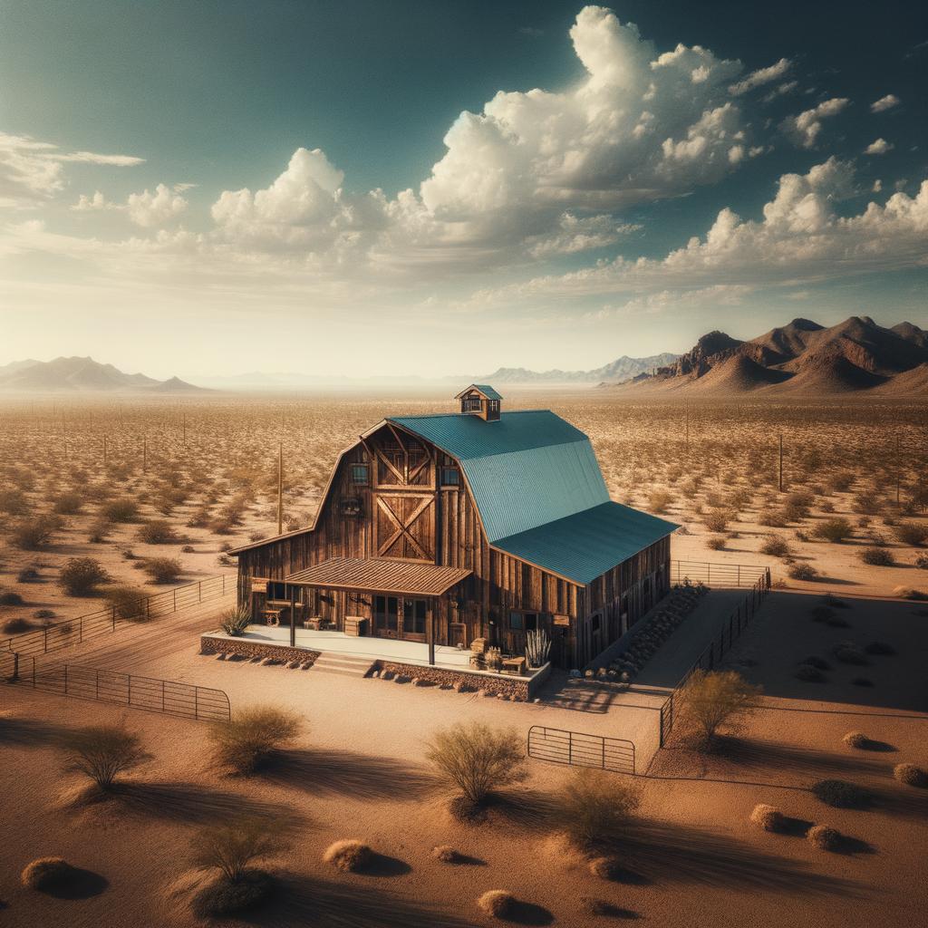 Interior view of a spacious barndominium in Arizona with rustic charm and contemporary amenities