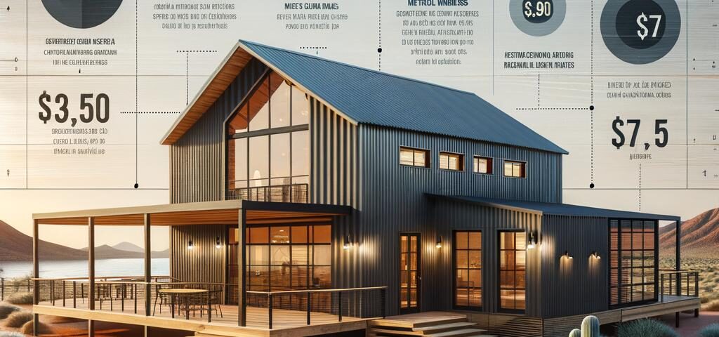 A barn-style home under construction, highlighting barndominium cost in Arizona for potential buyers.