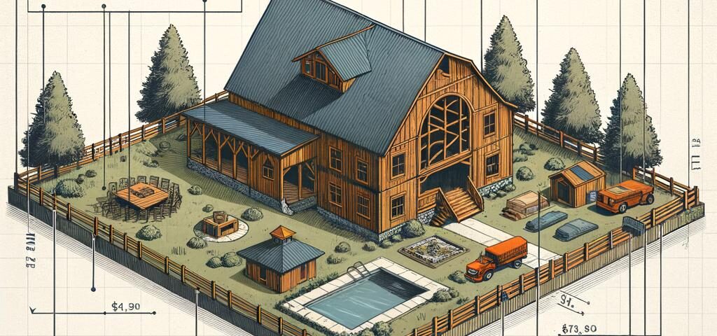 Detailed breakdown of barndominium cost per square foot for budget planning considerations.