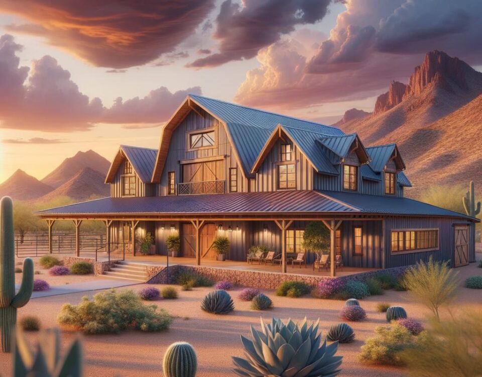 Rustic barndominium land in Arizona offers stunning landscapes and modern living opportunities.