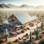 Spacious barndominium with workshop in Arizona, featuring a rustic design and stunning desert views.