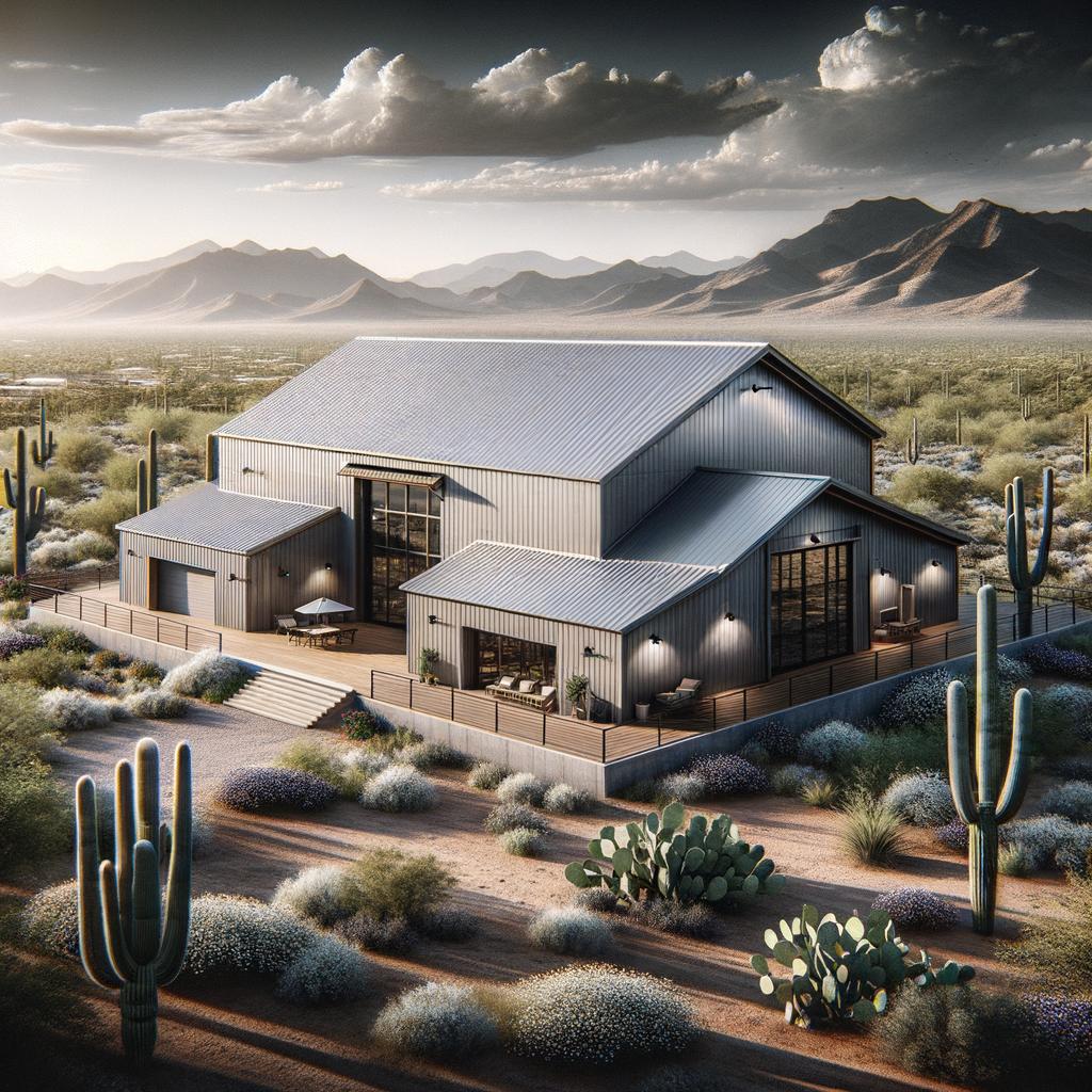 COLD FORMED STEEL BARNDOMINIUM ARIZONA featuring durable construction and stylish living spaces in the heart of the Southwest