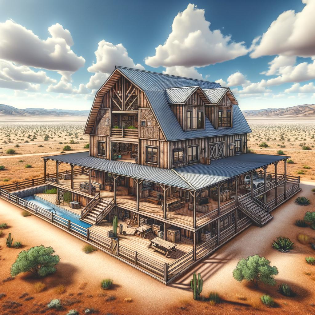 Beautifully designed MESA BARNDOMINIUM featuring large windows and open floor plan for easy living