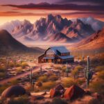 A stunning mountain barndominium in Arizona with expansive views of the surrounding landscape.