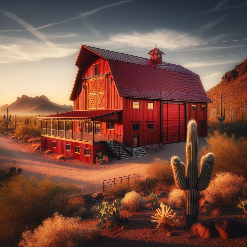 red iron steel barndominium arizona