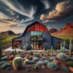 A stunning steel barndominium in Arizona featuring modern design and scenic desert views.
