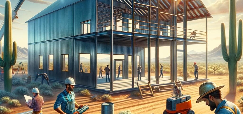 Experienced steel barndominium builder in Arizona creating custom, durable living spaces for rural homes.