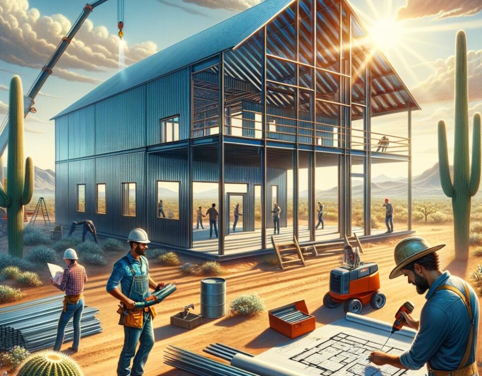 Experienced steel barndominium builder in Arizona creating custom, durable living spaces for rural homes.