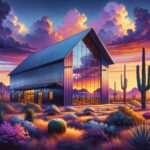 Stylish steel building barndominium in Arizona showcasing modern design and spacious living areas.
