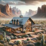 A stunning turnkey barndominium Arizona showcasing modern design and beautiful rural surroundings.