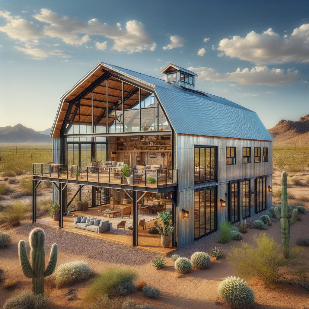 Explore this turnkey steel barndominium Arizona featuring durable construction and beautiful desert landscape views